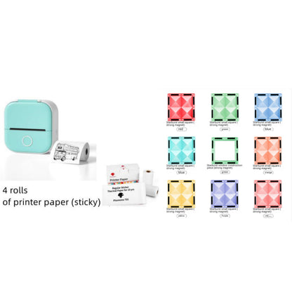 Portable mini thermal label printer, Bluetooth-compatible home photo and student wrong-question printer