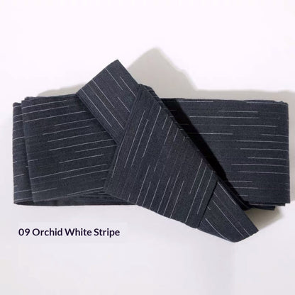 Japanese-style cotton kimono yukata pre-tied waist belt in a traditional obi design