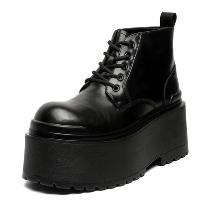 British-style vintage chunky-soled men's shoes in classic leather design