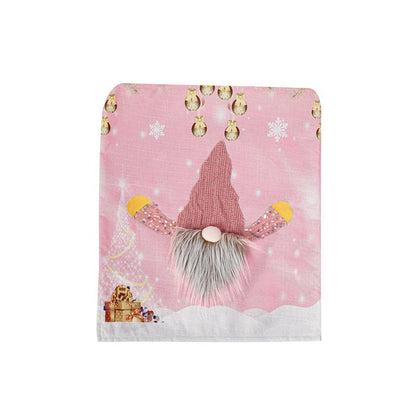 Christmas decorations chair cover with festive holiday design from My Store