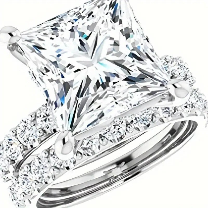 Women's designer-look cool-girl fashion ring by My Store, close-up view of stylish metallic band