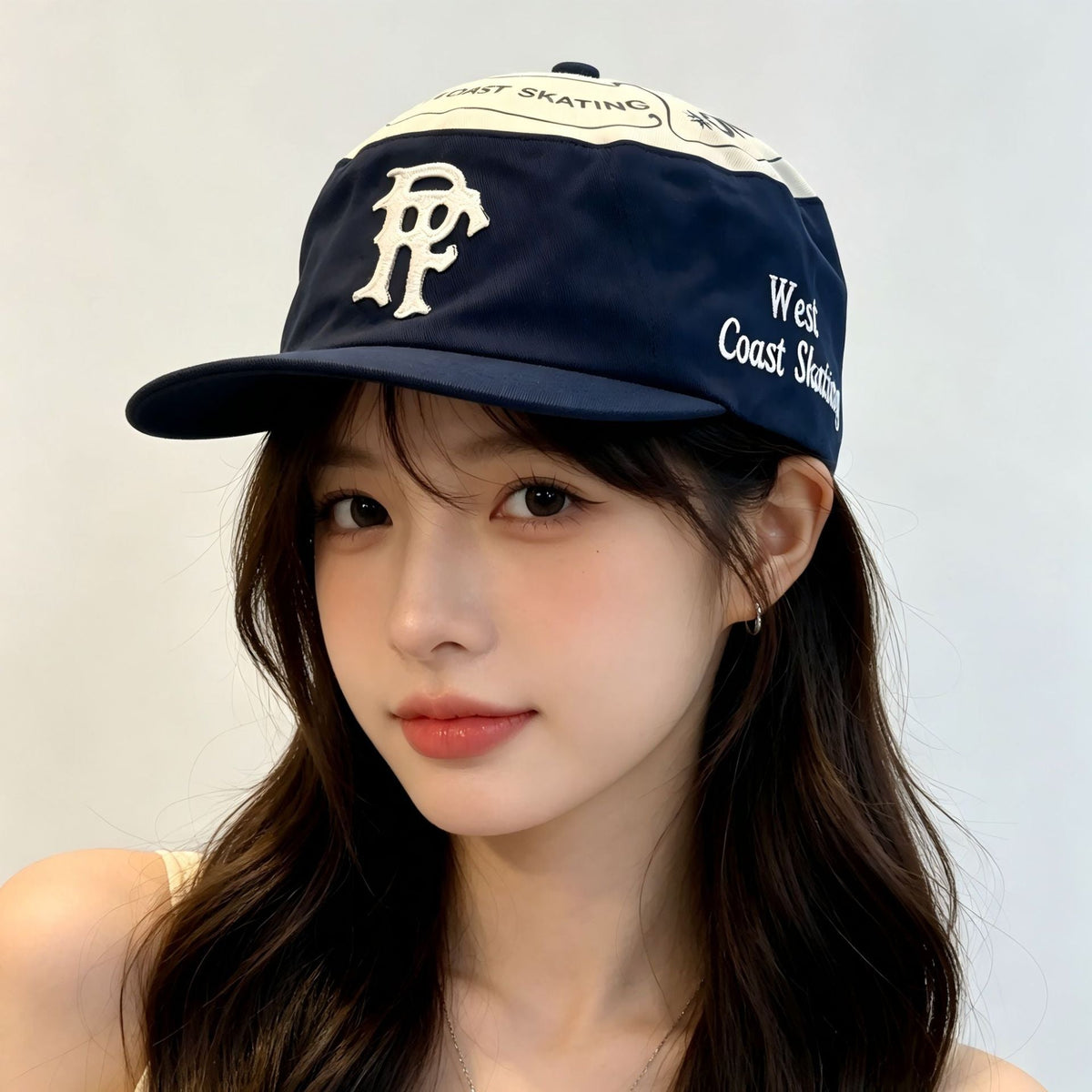 American style patchwork 3D letter flat top flat brim hat, versatile street hip-hop design