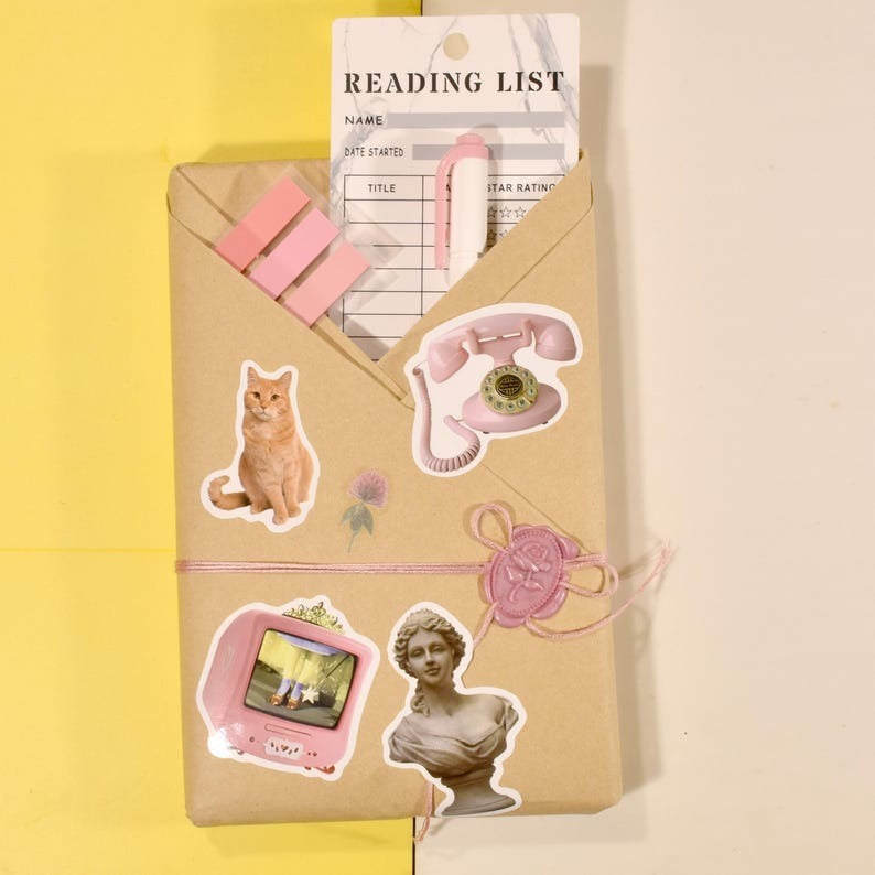 Blind date with a book gift featuring a wrapped real English book from BookishGifts