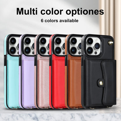 Crossbody card holder phone case with multi-function card slots and adjustable strap