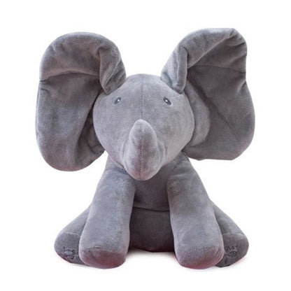 Colorful singing elephant plush toy for kids from BACKUPMYFILESNOW® featuring a cheerful expression and soft fabric.