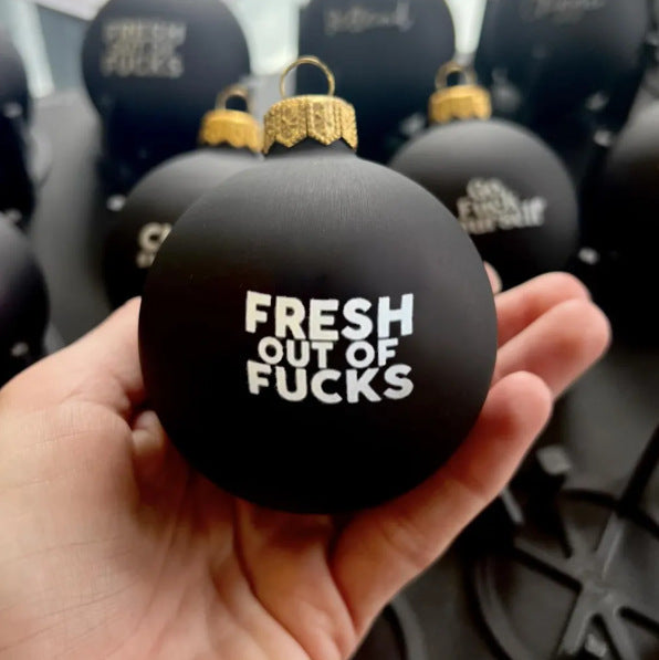Funny Christmas ornament black decoration with festive design for holiday tree décor