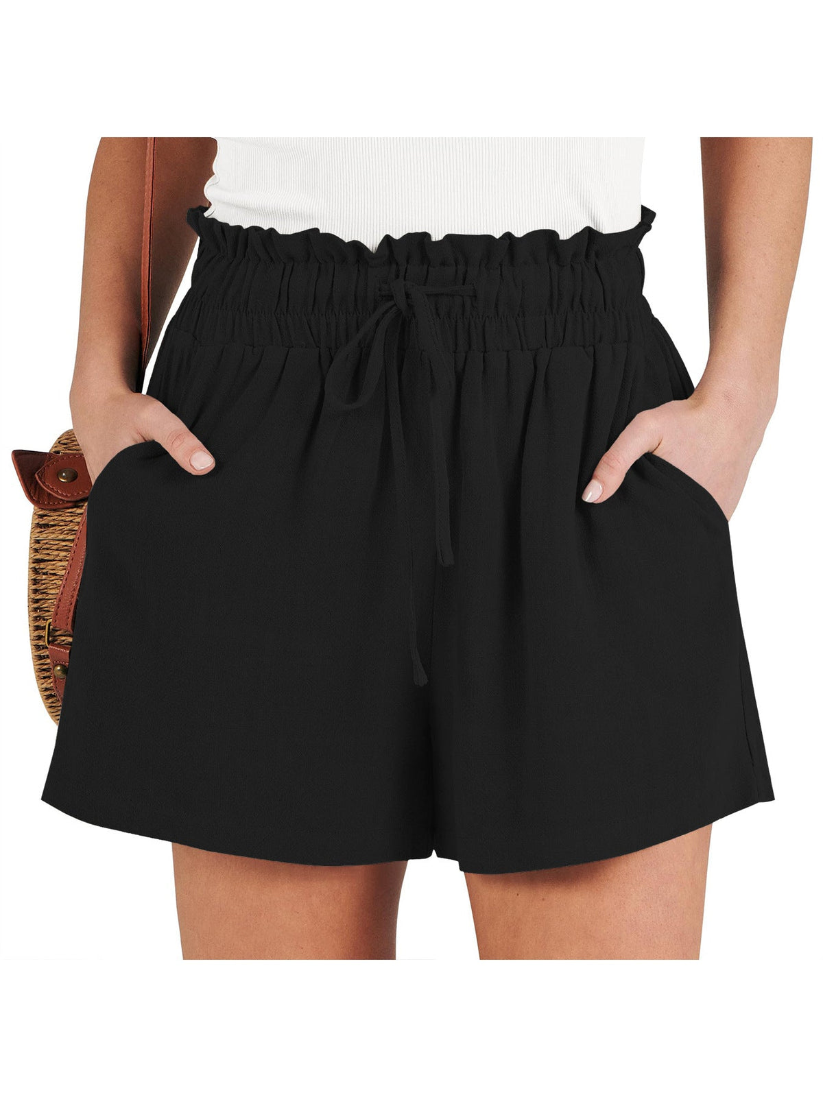 Solid-color loose-fitting casual fashionable shorts from My Store