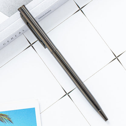 Little Gao Shi gold-plated ballpoint pen with polished metallic finish and clip