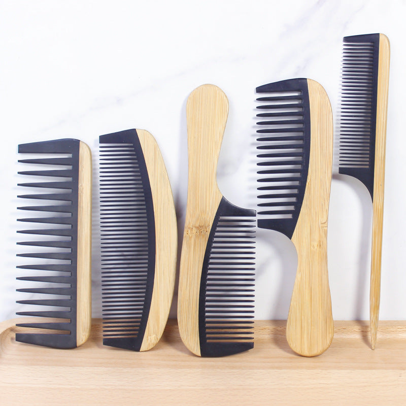 Elegant Bamboo Hair Styler - Frizz-Free Design 