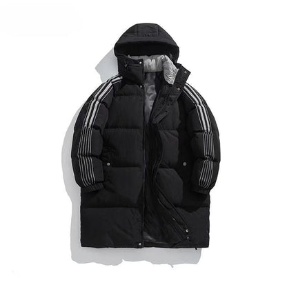 Womens Mid-length Padded Down Jacket, Extra-thick Cotton Coat