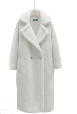 Elegant Long Lamb Cashmere Coat