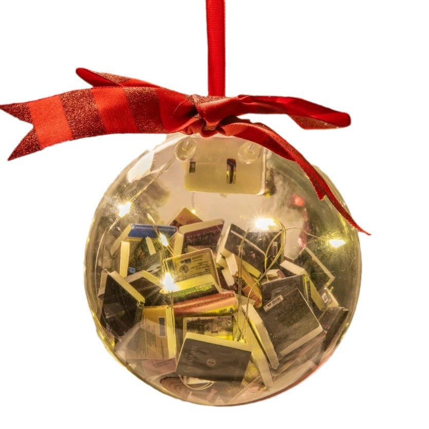 Christmas ball pendant decorated with books, festive hanging ornament by My Store