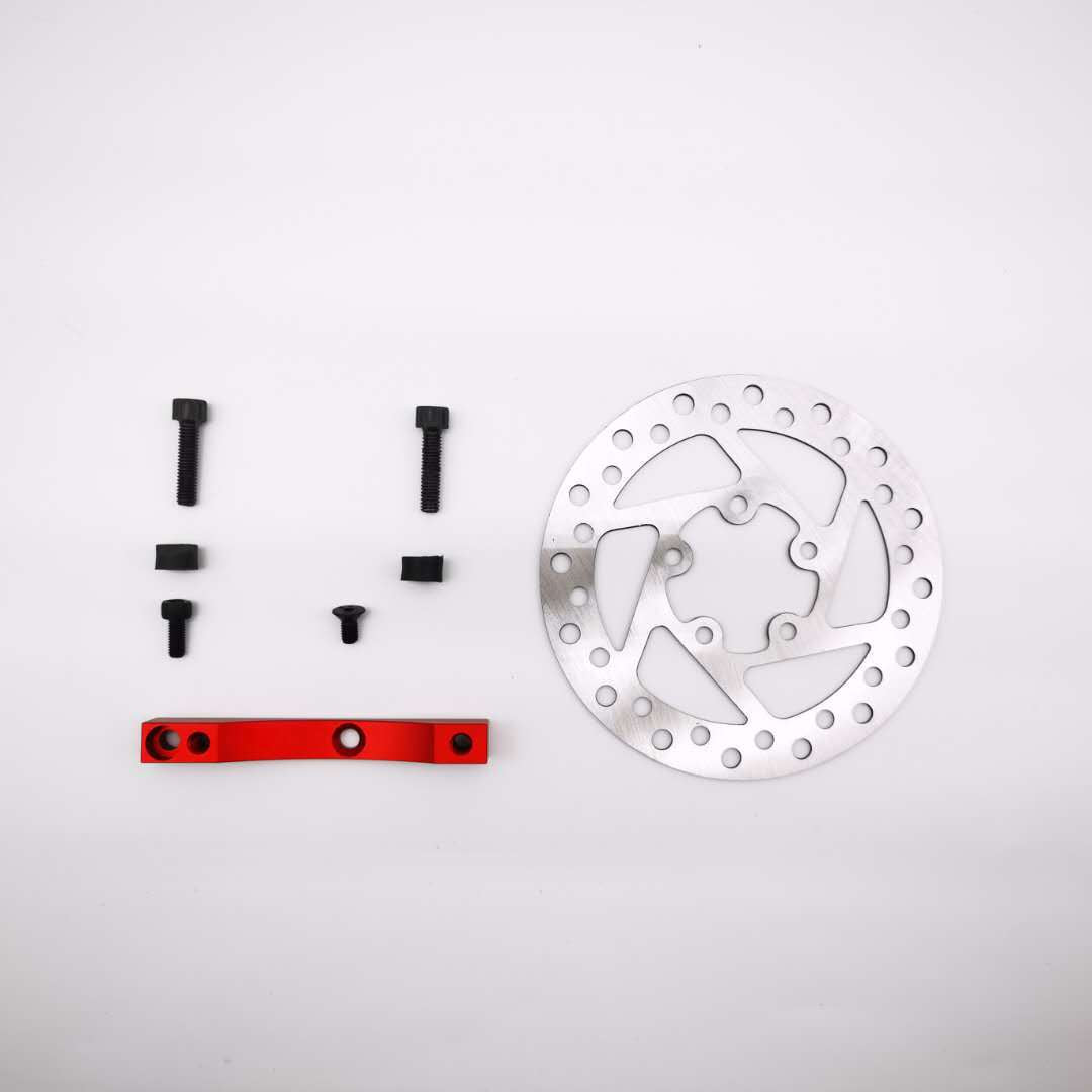 Oil brake cable pull hydraulic disc brake assembly close-up