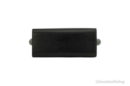 Carmen Black Leather Satchel by Michael Kors