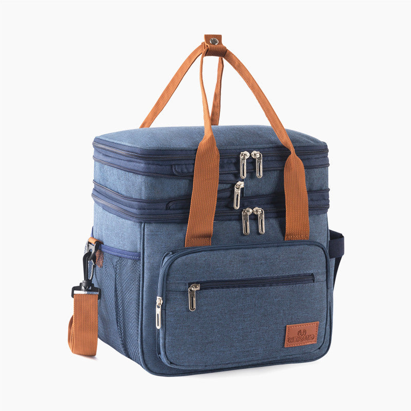 Double-layer high-capacity thermal insulated lunch bag for picnics from My Store
