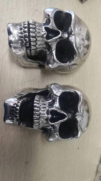 Independent Station skull motorcycle headlight decoration, black skull-shaped headlamp ornament
