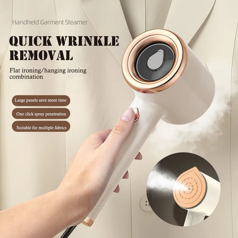 Vivalo mini portable handheld garment steamer for clothes, fabric steam iron with US plug, suitable for travel and home use