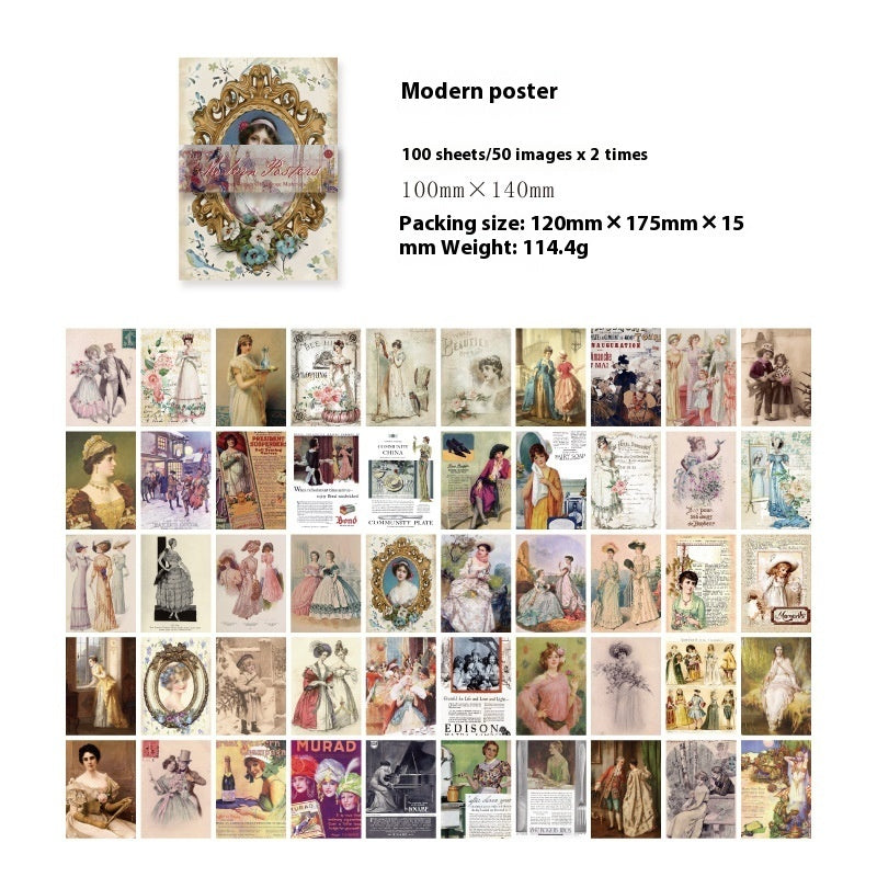 Retro artistic paper background DIY notebook with textured pages and vintage-style design