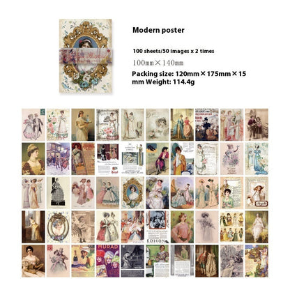 Retro artistic paper background DIY notebook with textured pages and vintage-style design