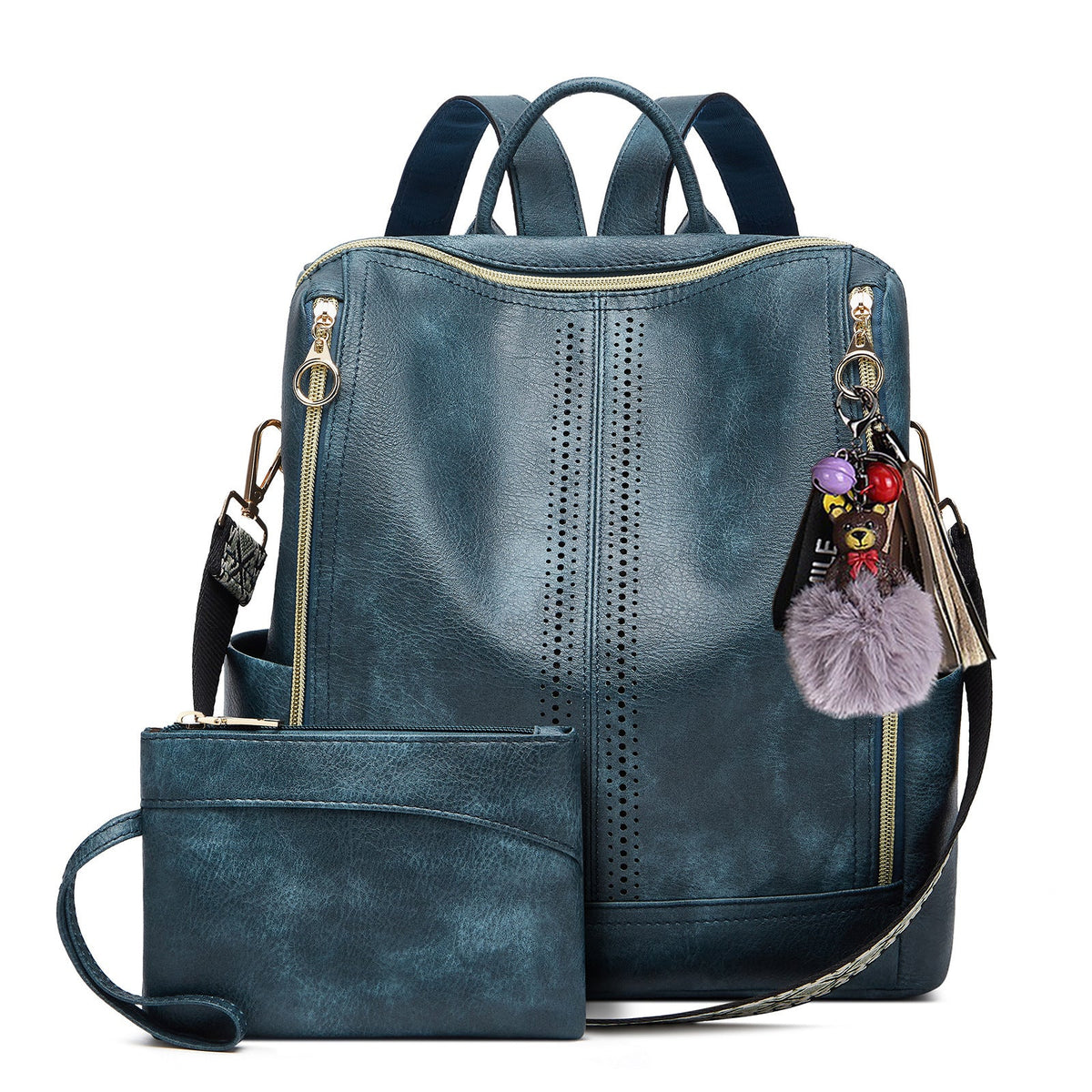 Springsummer Korean-style casual soft-leather women's backpack in a minimalist design