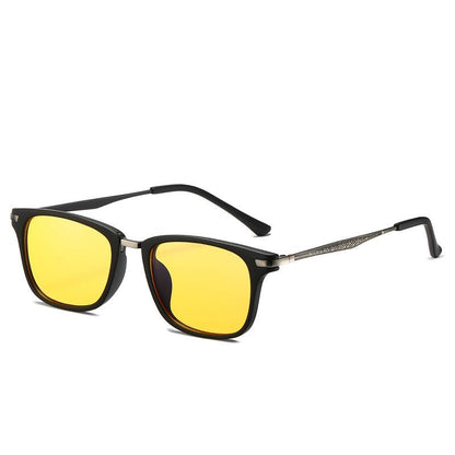 Full frame anti-radiation blue light myopia glasses with clear lenses and black frames