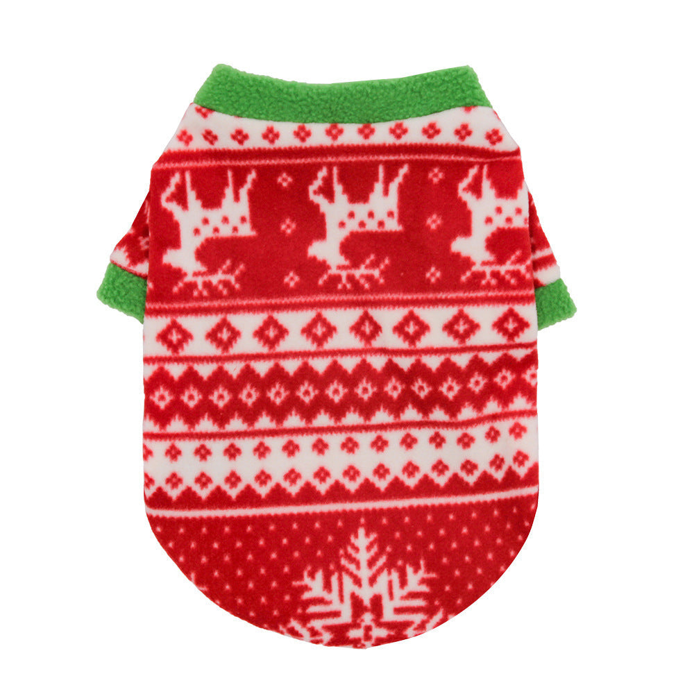 Christmas dog clothes warm fleece outfit for dogs by My Store