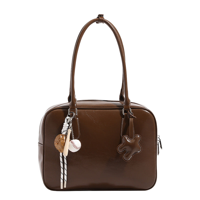 Women's large-capacity commuter tote shoulder bag in a spacious everyday design