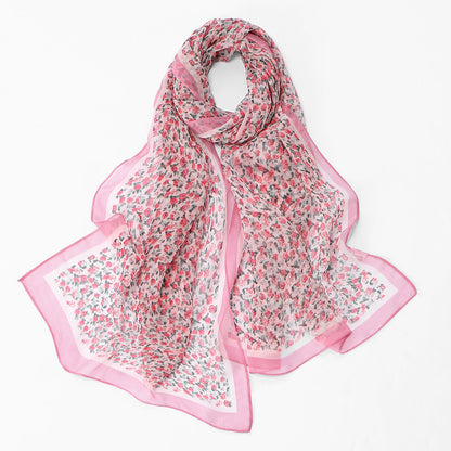 Floral elegant versatile women's fashionable outer shawl by My Store