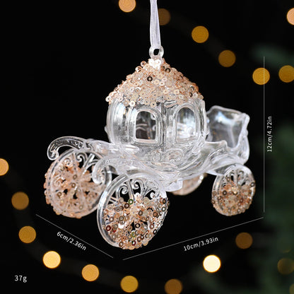 Christmas decorations sequined acrylic pendant ornaments in festive holiday shapes