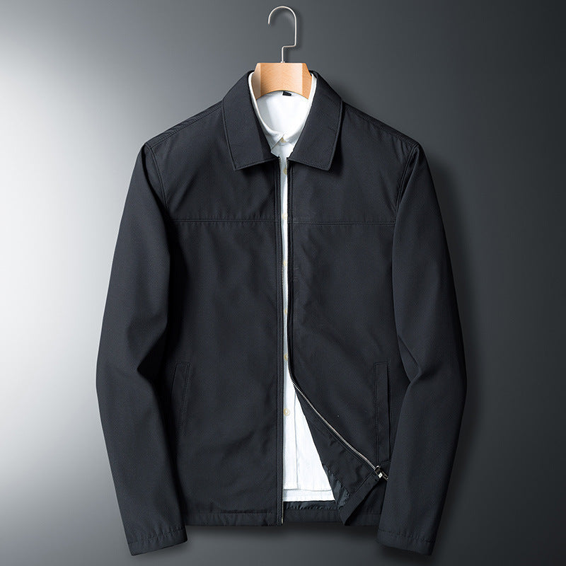 Men's lapel jacket fall winter coat in a classic design and warm fabric