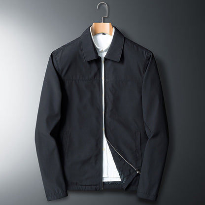 Men's lapel jacket fall winter coat in a classic design and warm fabric