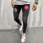 Embroidered Ripped Jeans