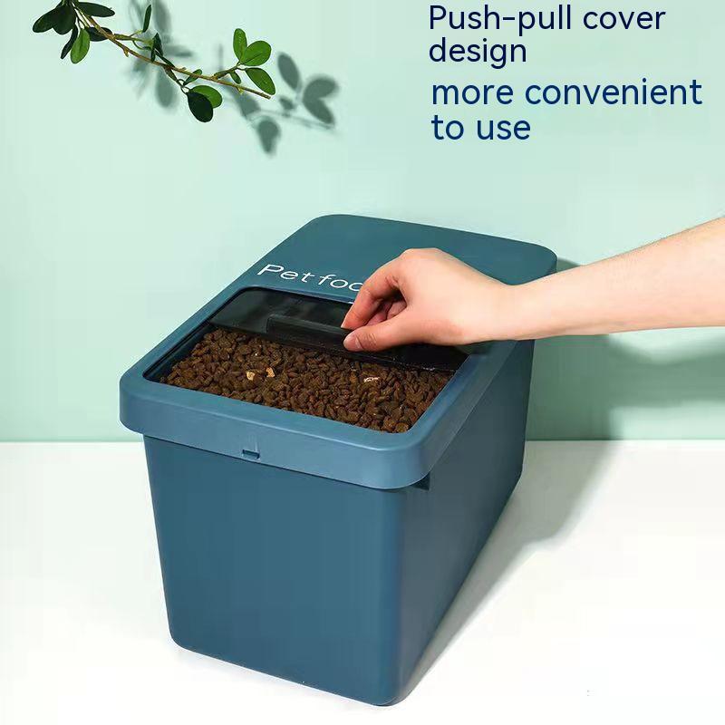 Dust-proof sealed pet supplies storage box with secure lid for organized storage