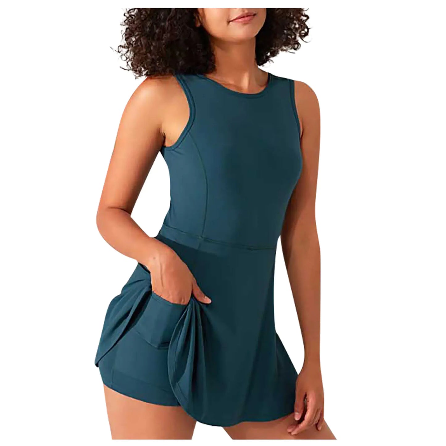 U-Shaped Backless One-Piece Yoga Dress