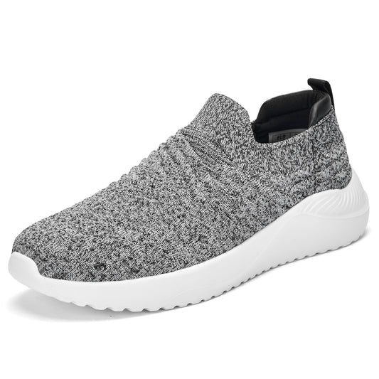 BACKUPMYFILESNOW® PPQ women's elastic slip-on sneakers with breathable fabric and comfortable fit, shown from side view.
