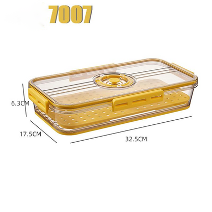 Transparent food-grade PET plastic refrigerator storage box for organized food storage