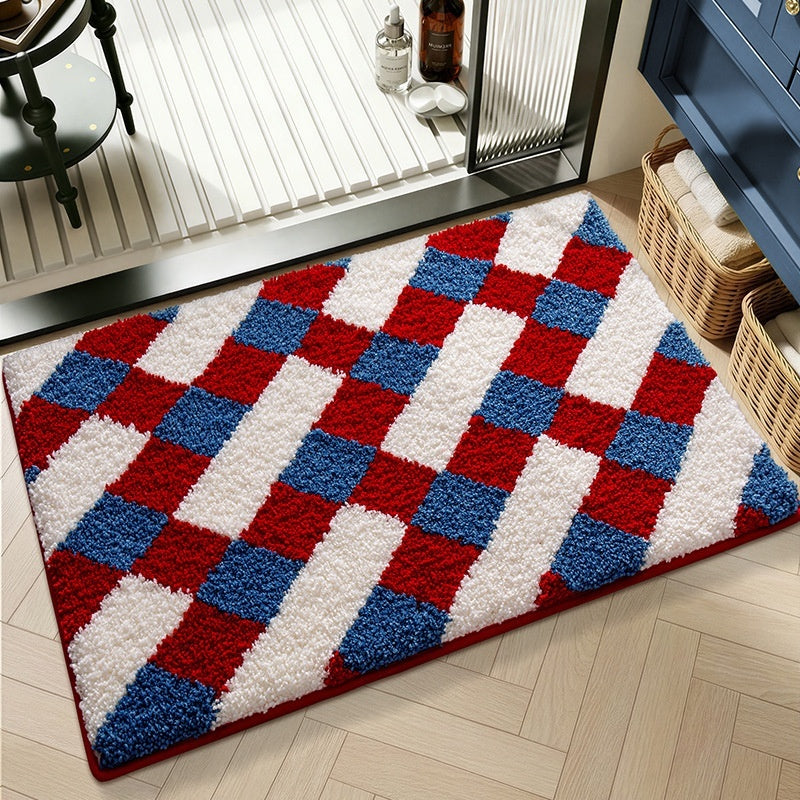 Water-absorbent non-slip geometric lattice floor mat by My Store