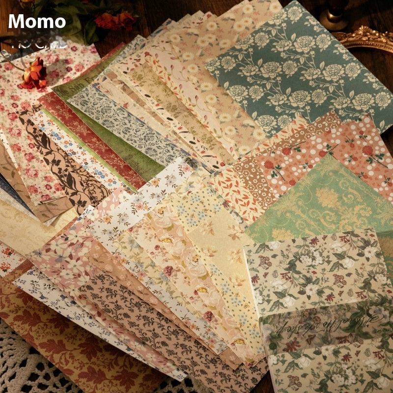 Retro artistic background paper notebook for DIY notes, featuring vintage-inspired pages
