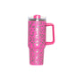 EasyOptionXY 40oz Adventure Quencher tumbler with handle, stainless steel travel mug, keeps drinks ice cold, ideal for car and outdoor use.