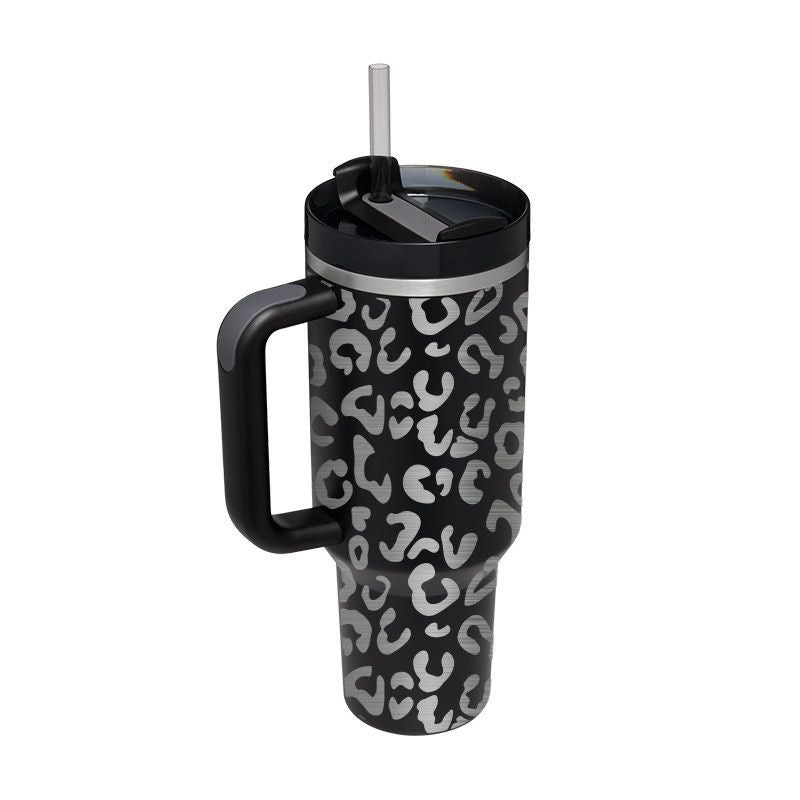 40oz EasyOptionXY Adventure Quencher Tumbler with handle, stainless steel vacuum travel cup for ice-cold water or coffee