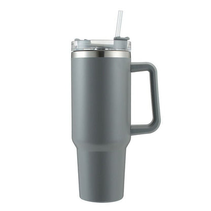 EasyOptionXY 30oz stainless steel travel thermal mug with handle, large-capacity, insulated coffee cup, portable and BPA-free.