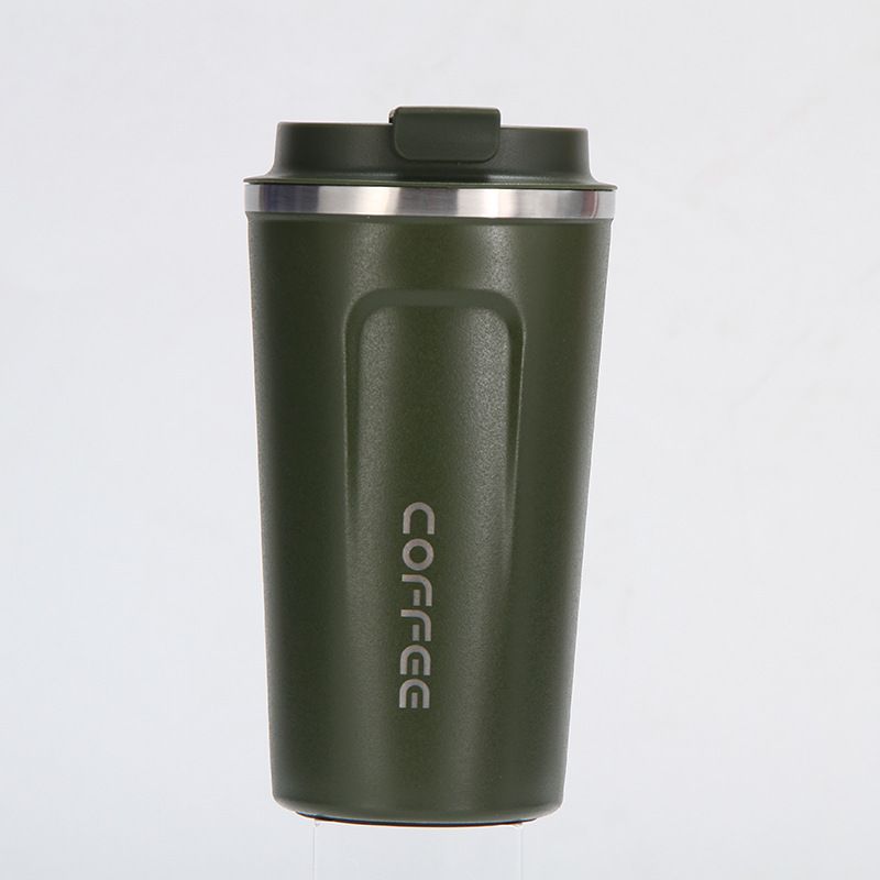 EasyOptionXY 12 oz stainless steel vacuum insulated tumbler with spill-proof lid, designed for hot or cold coffee, tea, or beer.