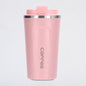 EasyOptionXY 12 oz stainless steel vacuum insulated tumbler with spill-proof lid, ideal for hot or cold coffee, tea, and beer.