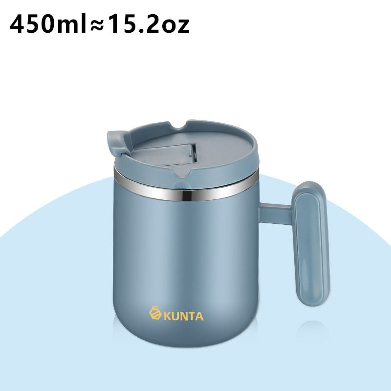 EasyOptionXY 304 stainless steel insulation cup with large capacity, featuring a sleek design and secure lid for hot and cold beverages.