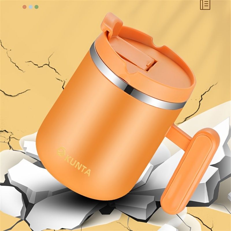 EasyOptionXY 304 stainless steel insulation cup with large capacity, ideal for hot and cold beverages, in a sleek water cup design.