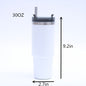 EasyOptionXY stainless steel vacuum mug with straw, insulated tumbler for home, office, or car use, keeps drinks hot or cold.