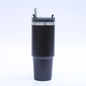 Stainless steel vacuum mug with straw from EasyOptionXY, insulated tumbler suitable for home, office, or car use.