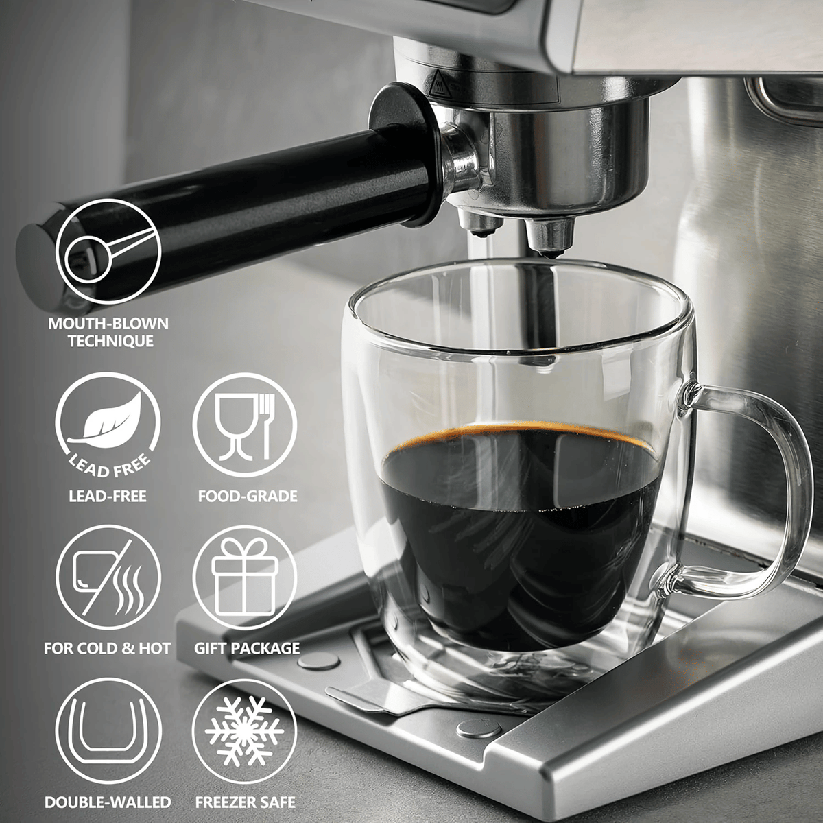 EasyOptionXY coffee mug, portable and durable, ideal for drinking water or hot beverages, with a comfortable handle.