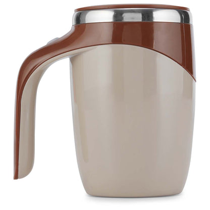 EasyOptionXY Cup a Latte self-stirring mug with a sleek design, featuring a button for automatic beverage mixing.