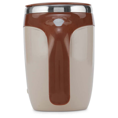 EasyOptionXY CUP A LATTE self-stirring mug with a sleek design and ergonomic handle, ideal for quick, effortless coffee mixing.